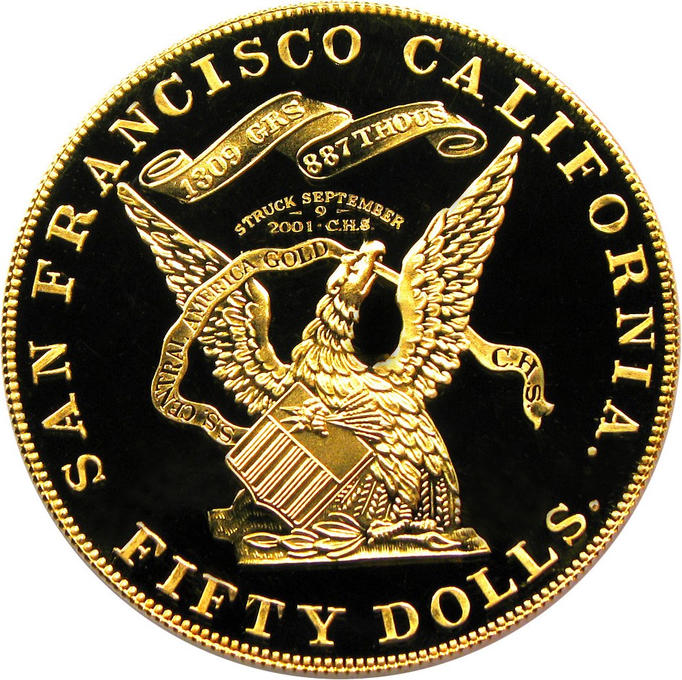 image for: SS Central America Shipwreck: 1855 Kellogg Restrike PCGS Gem Proof (Box and COA)