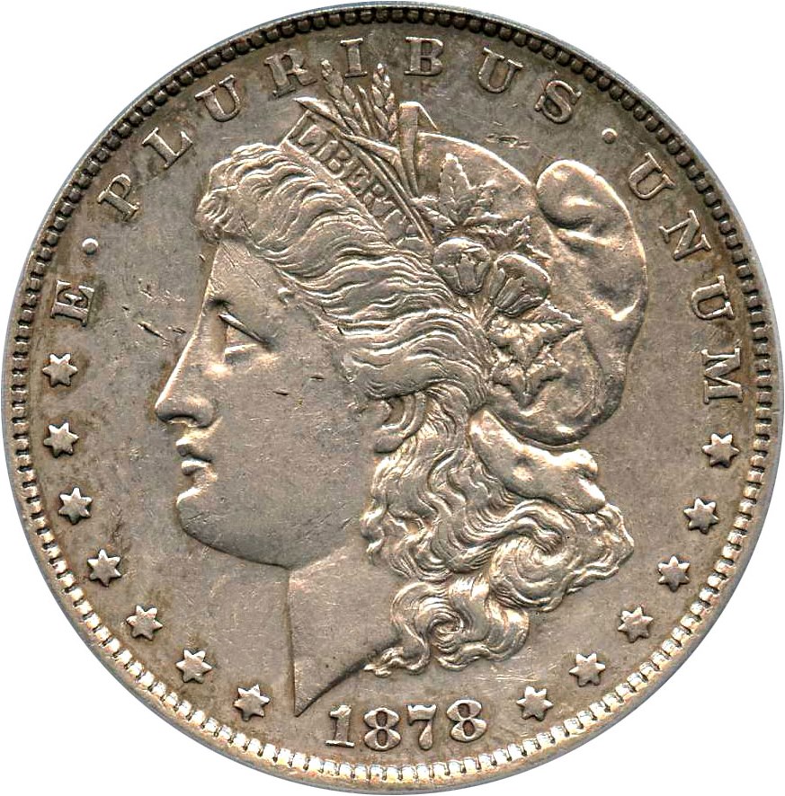 image for: Top 100 VAM: 1878 7TF $1 PCGS VF35 (Reverse of 1879, VAM-220, Tripled R)