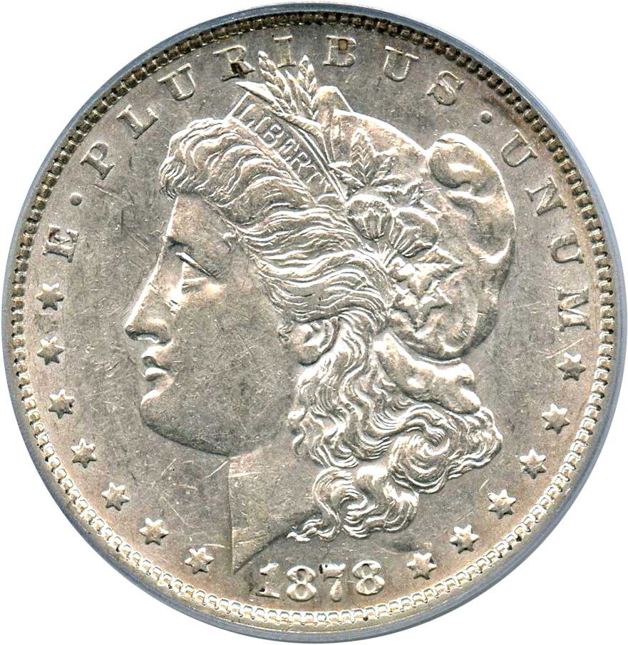 image for: 1878 7/8TF $1 PCGS AU50 (Strong, VAM-39, 7/5)