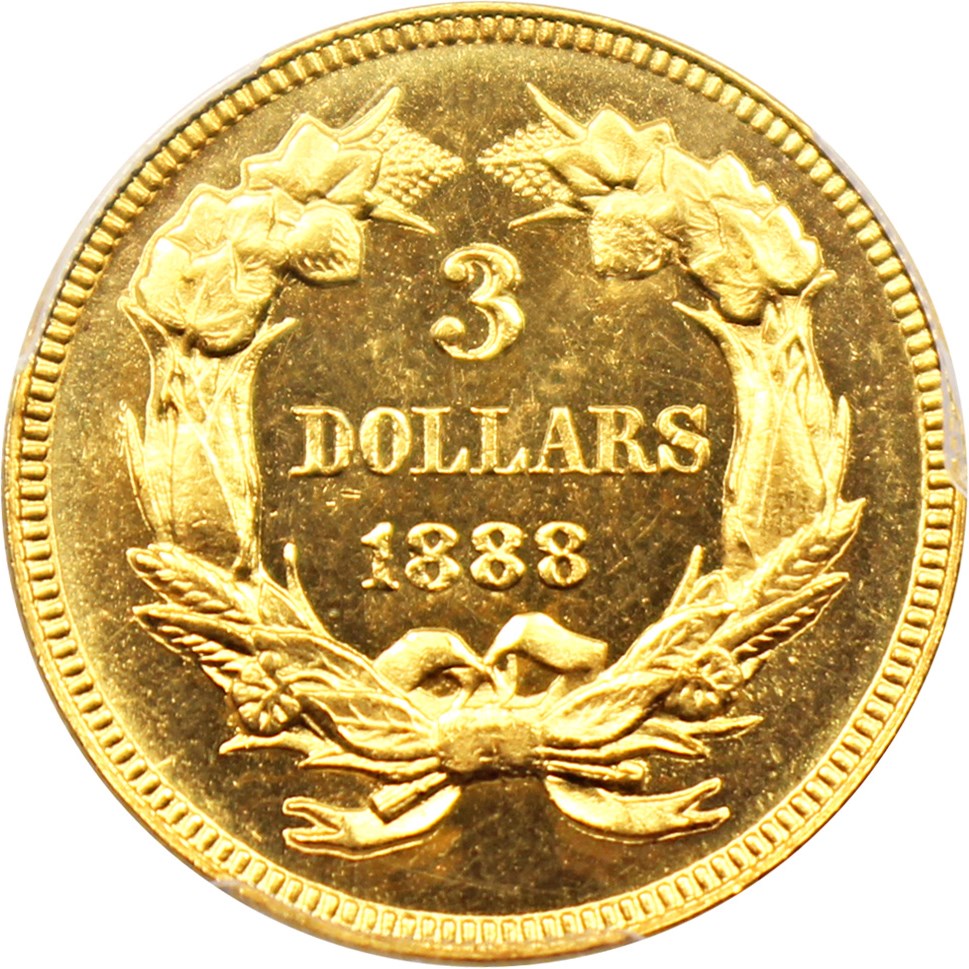 image for: 1888 $3 PCGS Proof 64 CAM