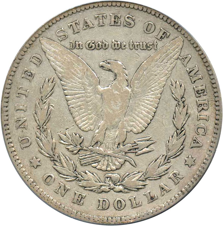 image for: Top 100 VAM: 1878 7TF $1 PCGS F15 (Reverse of 1878, VAM-117 Tripled Star)
