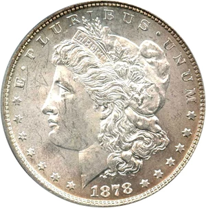image for: Top 100 VAM: 1878 7TF $1 PCGS MS62 (Reverse of 1879, VAM-203, Short Leaf)