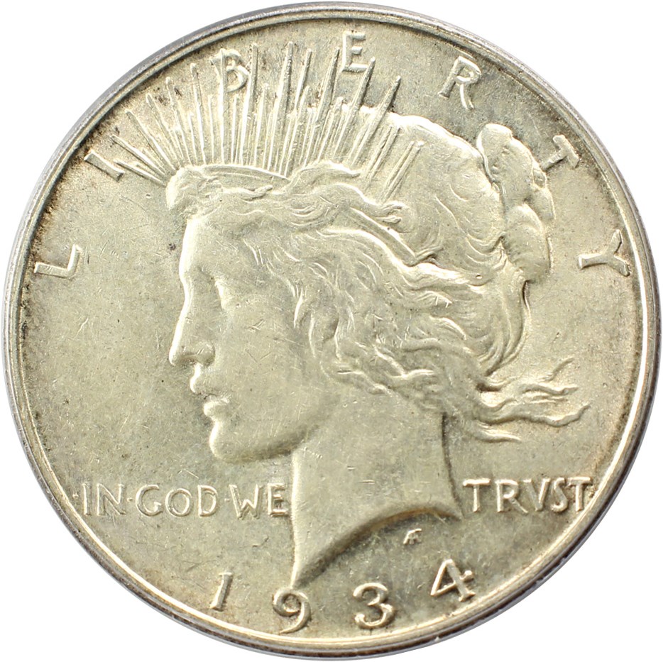 image for: Top 50 VAM: 1934-D $1 PCGS AU55 (VAM-3, DD Obv, Med D)