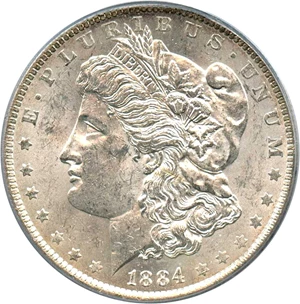 image for: Hot 50 VAM: 1884-O $1 PCGS MS62 (VAM-35, Doubled Eyelid)