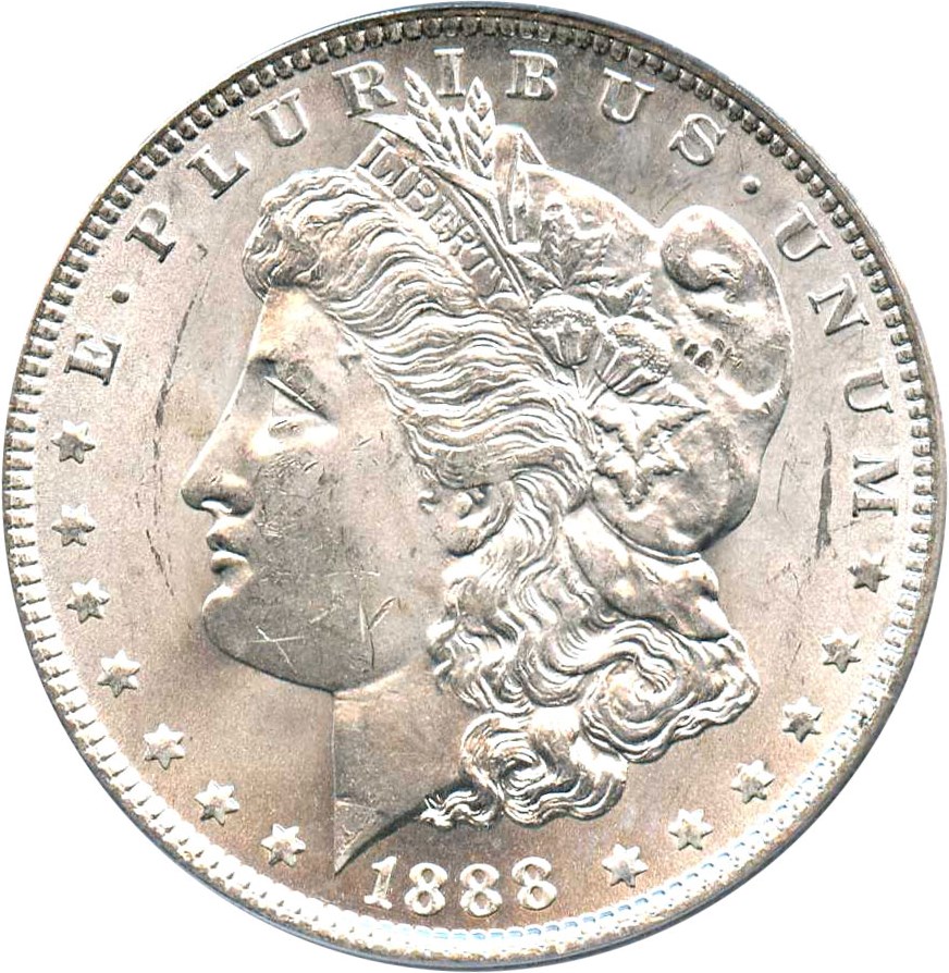 image for: Hot 50 VAM: 1888 $1 PCGS MS63 (VAM-7, Doubled Reverse)