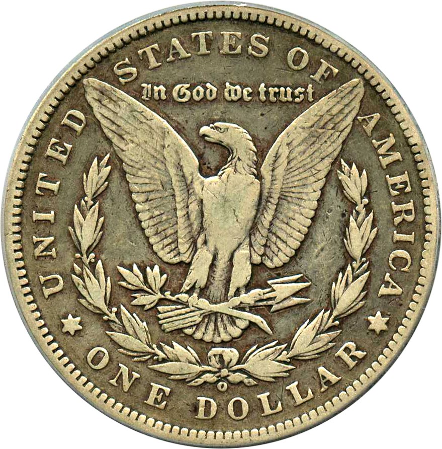 image for: Top 100 VAM: 1899-O $1 PCGS VF20 (VAM-5 Micro O, Wing Lines)