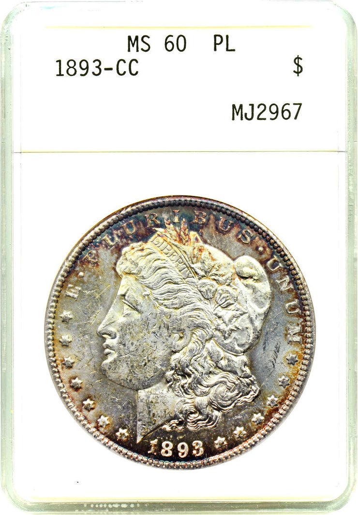 image for: 1893-CC $1 ANACS MS60 PL
