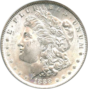 image for: Top 100 VAM: 1888 $1 PCGS MS64 (VAM-11, Doubled Ear)