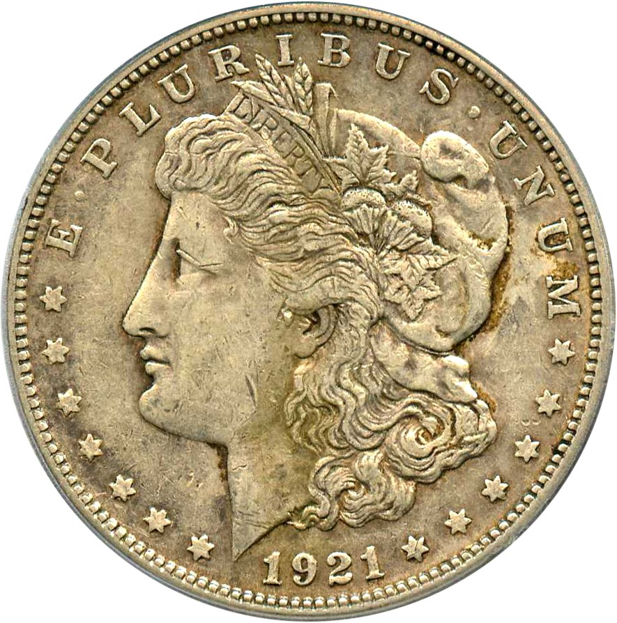 image for: 1921-S $1 PCGS XF45 (VAM-1B, Thorn Head)