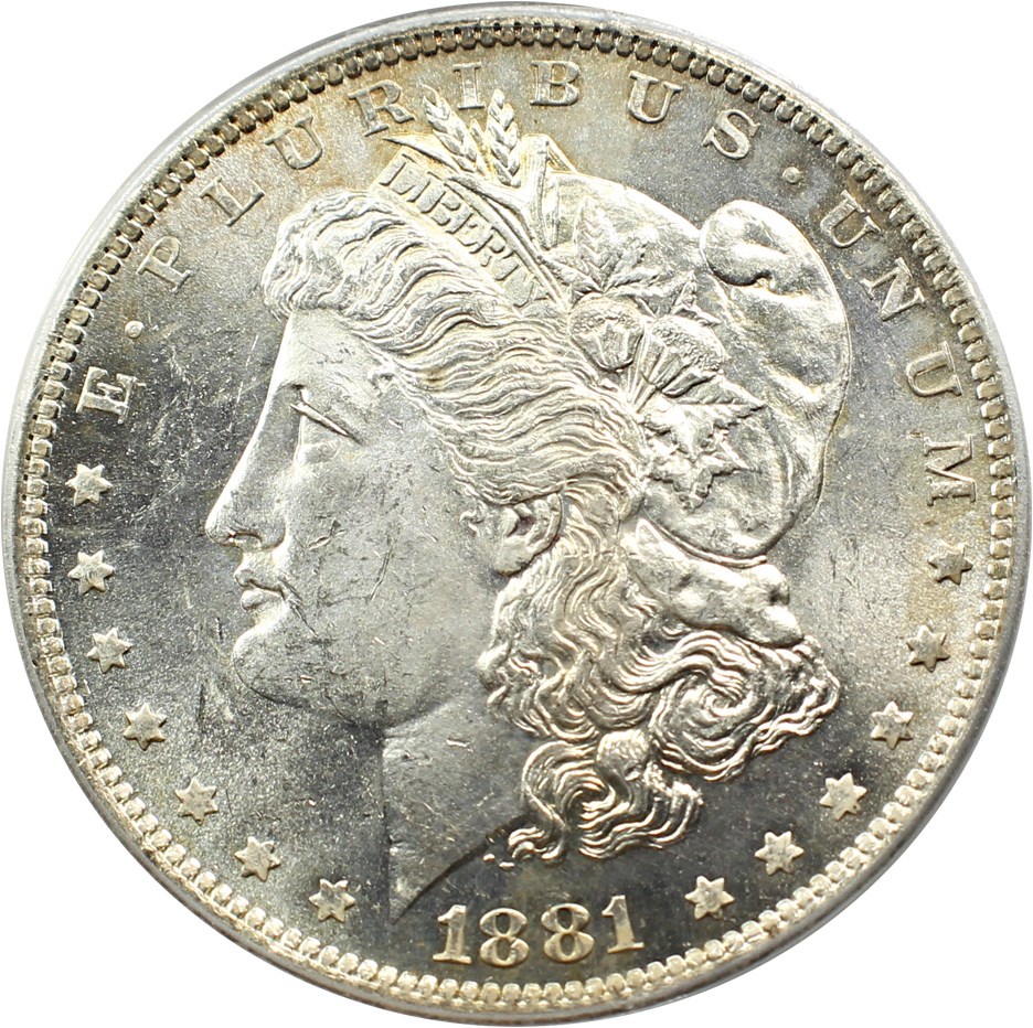 image for: 1881-O $1 PCGS MS63 (VAM-5, O/O)