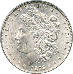 image for: 1878 7/8TF $1 PCGS MS64 (Strong, VAM-39, 7/5)