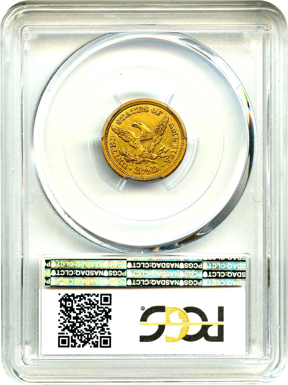 image for: 1841-D $2 1/2 PCGS/CAC AU50