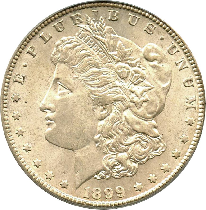 image for: Top 100 VAM: 1899-S $1 PCGS/CAC MS61 (VAM-7, Doubled Date)