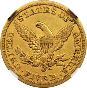 image for: 1854-O $5 NGC/CAC XF45