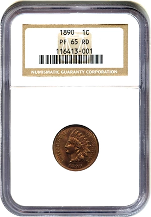 image for: 1890 1c NGC Proof 65 RD