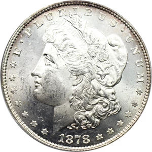 image for: Hot 50 VAM: 1878 8TF $1 PCGS MS63 (VAM-14.4 Concave Reverse)