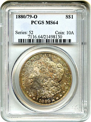image for: 1880/79-O $1 PCGS MS64