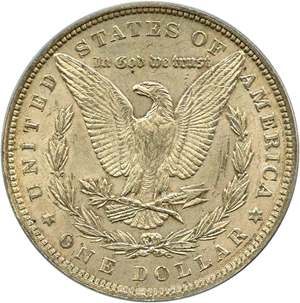 image for: Top 100 VAM: 1880 $1 PCGS AU58 (VAM-1A, Knobbed 8)