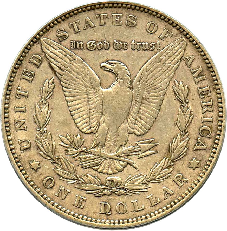 image for: Top 100 VAM: 1887 $1 PCGS/CAC XF40 (VAM-1A, Donkey Tail)