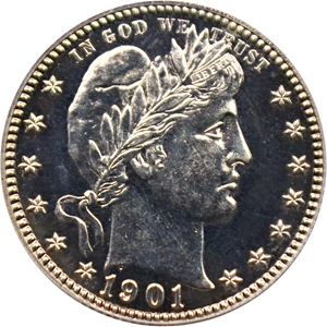 image for: 1901 25c PCGS Proof 61
