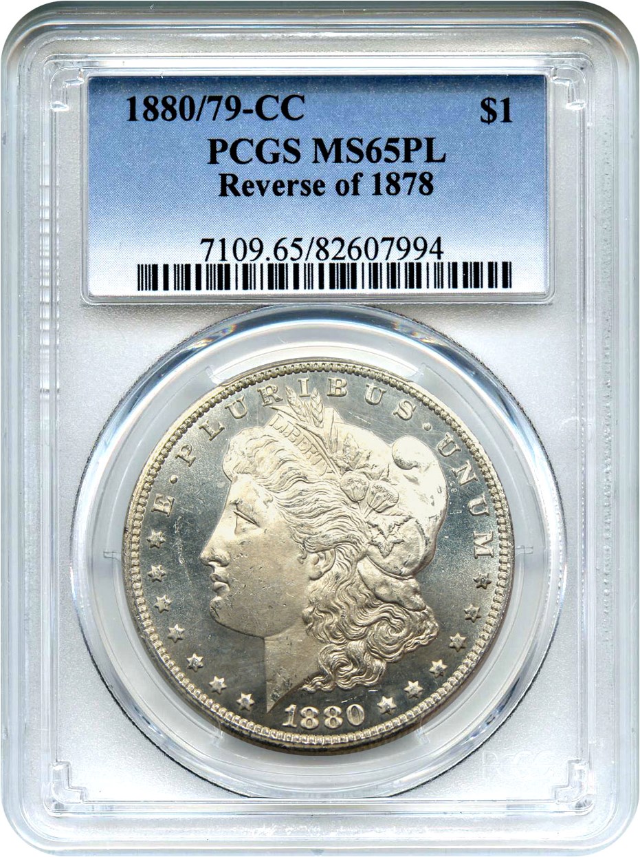 image for: 1880/79-CC $1 PCGS MS65 PL (Reverse of 1878, VAM-4)