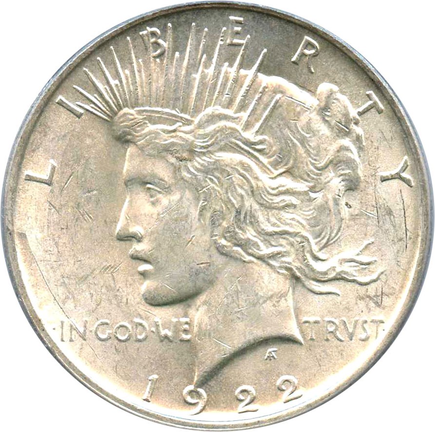 image for: Top 50 VAM: 1922-D $1 PCGS MS62 (VAM-7, Tripled Reverse)