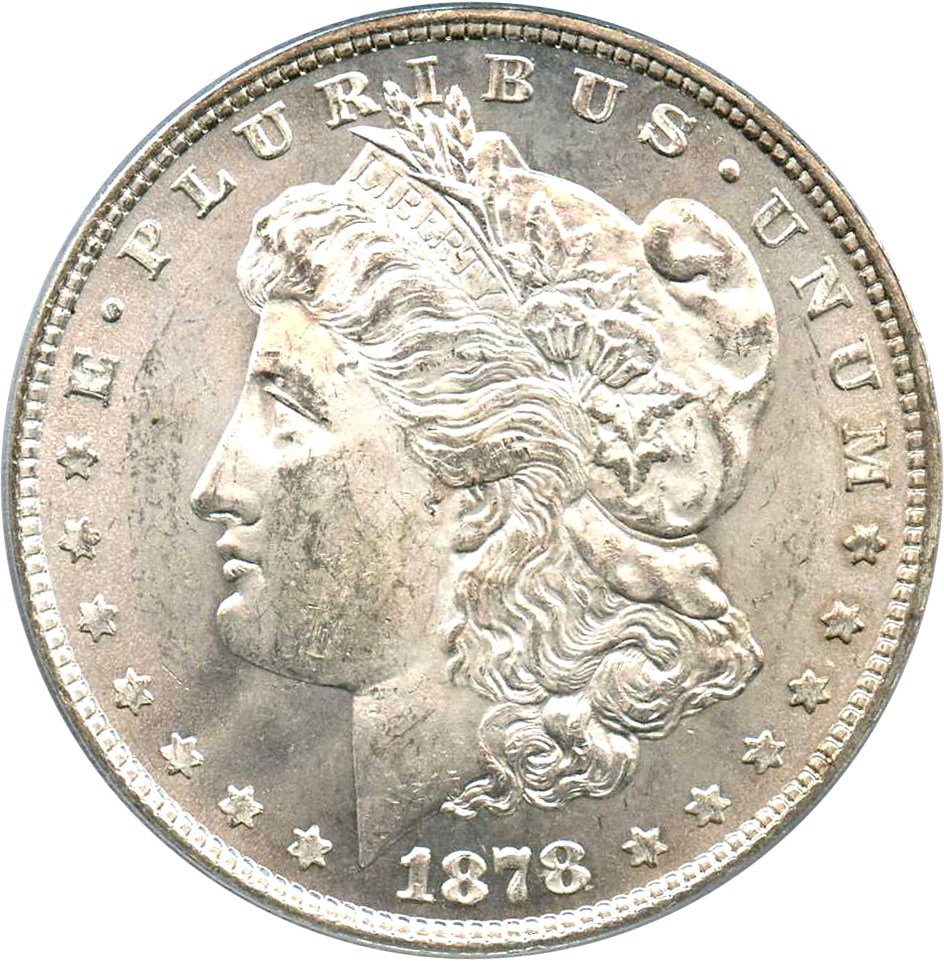 image for: 1878 8TF $1 PCGS MS63 (VAM-7, Tripled E)