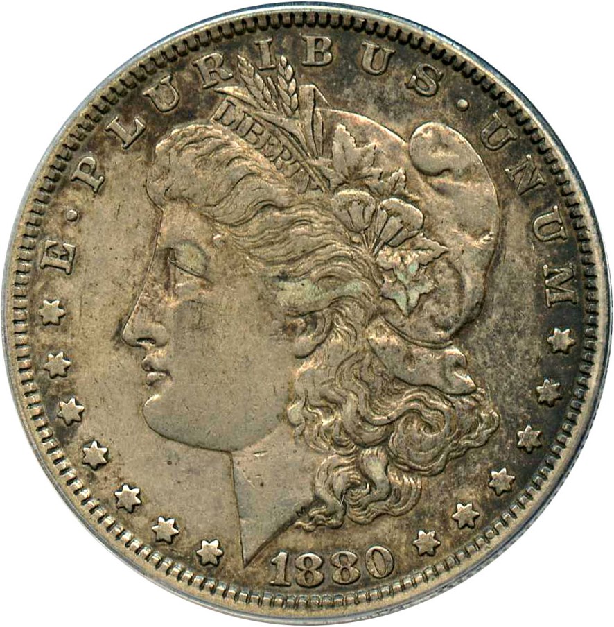image for: Top 100 VAM: 1880 $1 PCGS/CAC XF40 (VAM-23, 80/79)