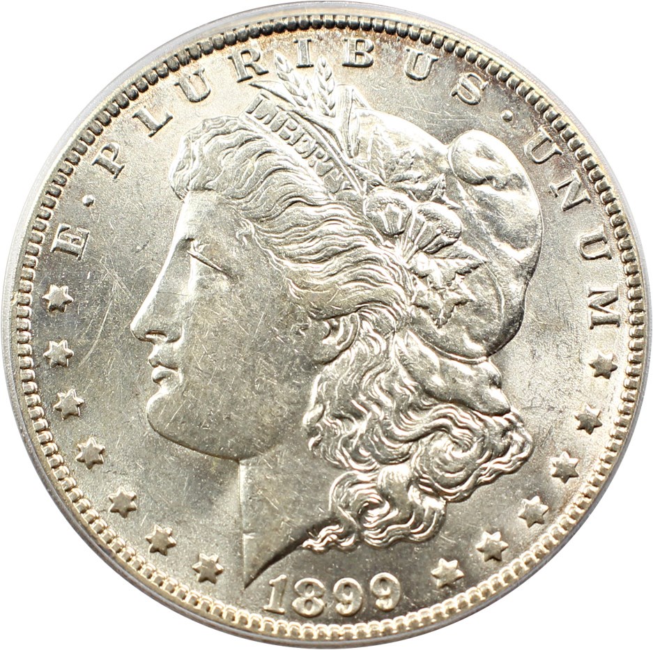 image for: Top 100 VAM: 1899-O $1 PCGS AU58 (VAM-6, Micro O)