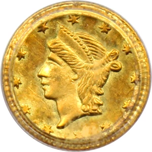 image for: Cal. Gold 25c PCGS MS61 (BG-222, OGH)