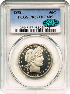 image for: 1898 50c PCGS/CAC Proof 67+ DCAM