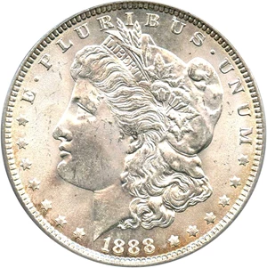 image for: Hot 50 VAM: 1888 $1 PCGS MS64 (VAM-7, Doubled Reverse)