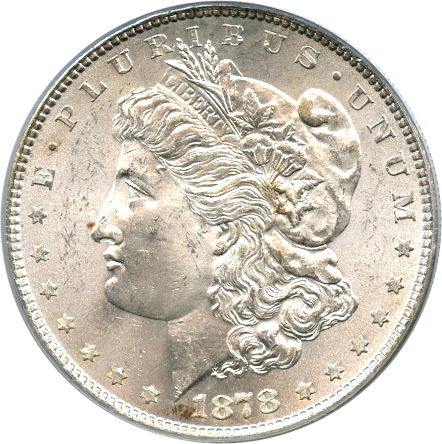 image for: Top 100 VAM: 1878 7TF $1 PCGS MS62 (Reverse of 1879, VAM-223, Washed Out L)