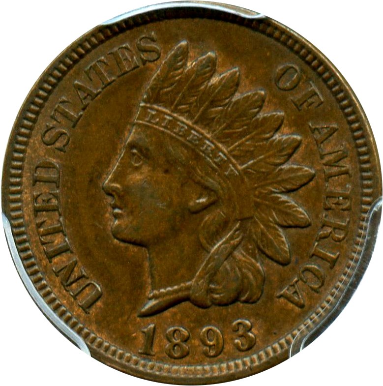 image for: 1893 1c PCGS MS63 BN