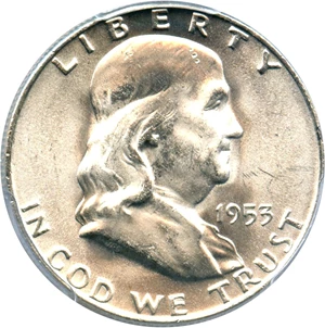 image for: 1953-D 50c PCGS MS65