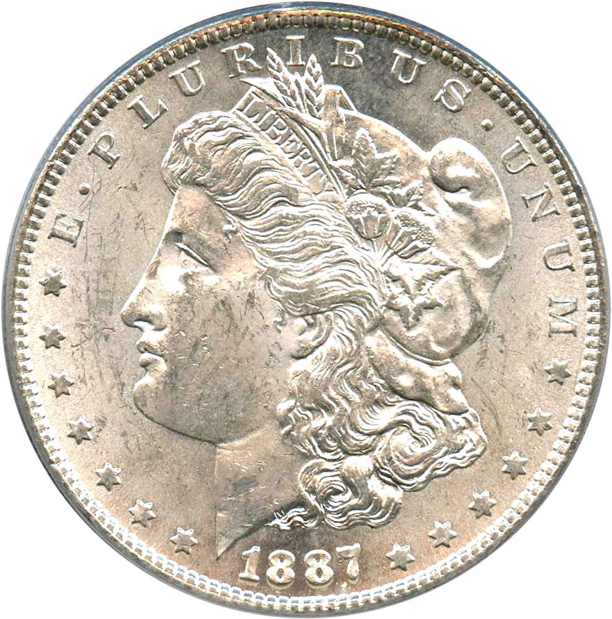 image for: Top 100 VAM: 1887-S $1 PCGS/CAC MS62 (VAM-2, S/S)