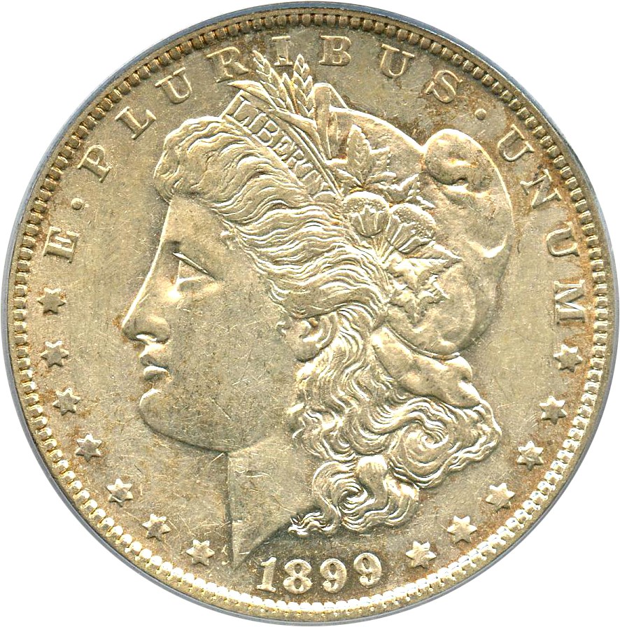 image for: Top 100 VAM: 1899-O $1 PCGS AU53 (VAM-4, Micro O)