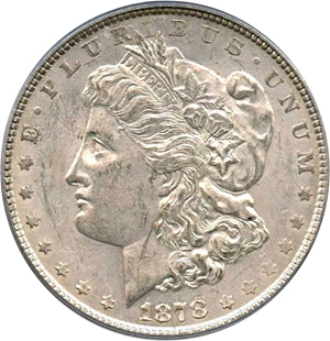 image for: Top 100 VAM: 1878 7TF $1 PCGS/CAC AU58 (Reverse of 1878, VAM-198 Trpl Blos)