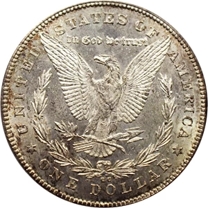 image for: Top 100 VAM: 1878-CC $1 PCGS MS62 (VAM-6, Doubled Leaves)