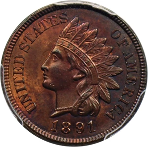 image for: 1891 1c PCGS MS64 RB