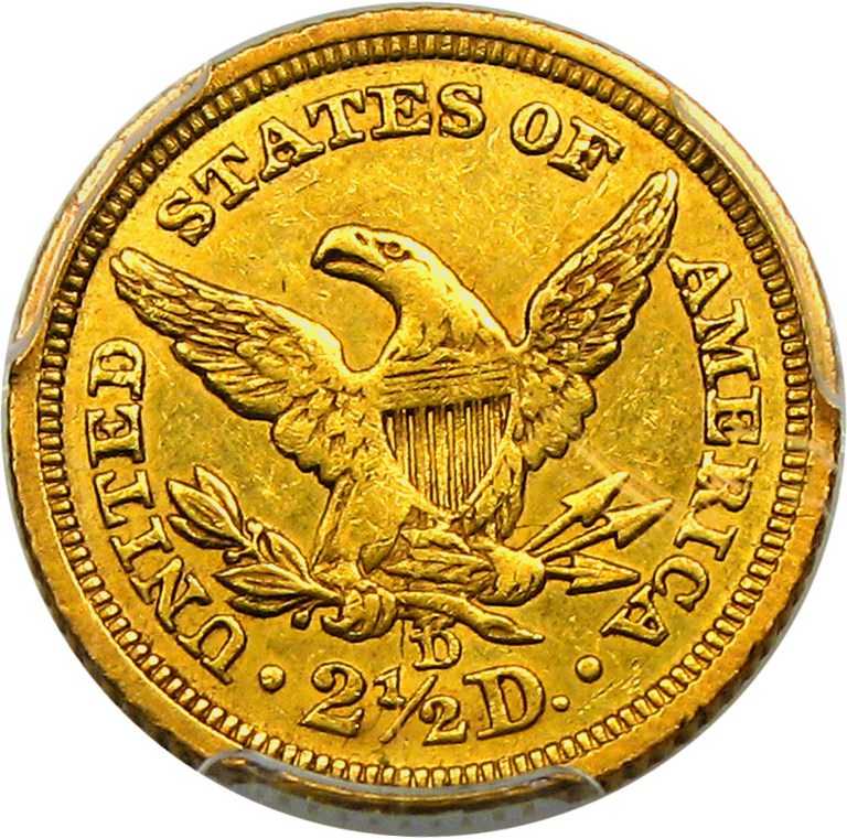 image for: 1841-D $2 1/2 PCGS/CAC AU50