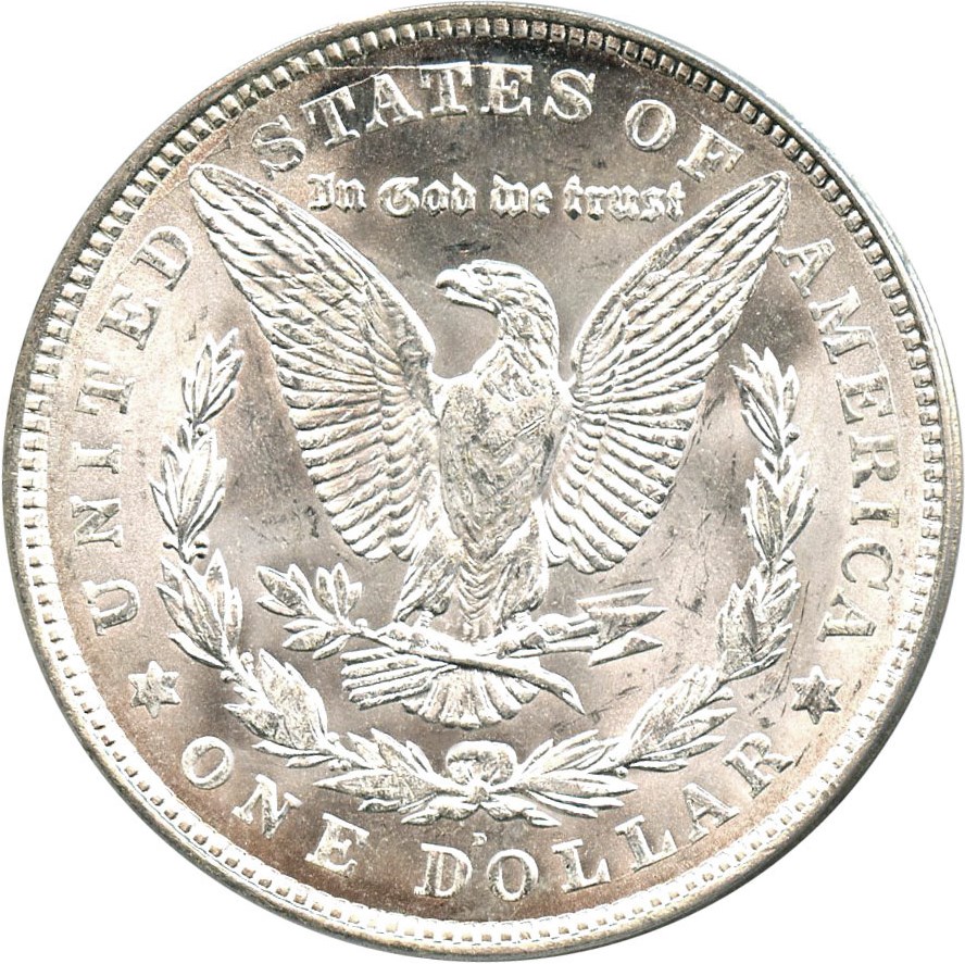 image for: 1921-D $1 PCGS MS64 (VAM-3A, Wing Dot)