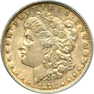 image for: Top 100 VAM: 1878 7TF $1 PCGS AU58 (Reverse of 1878, VAM-198 Trpl Blos)