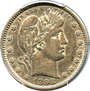 image for: 1898-S 25c PCGS AU53