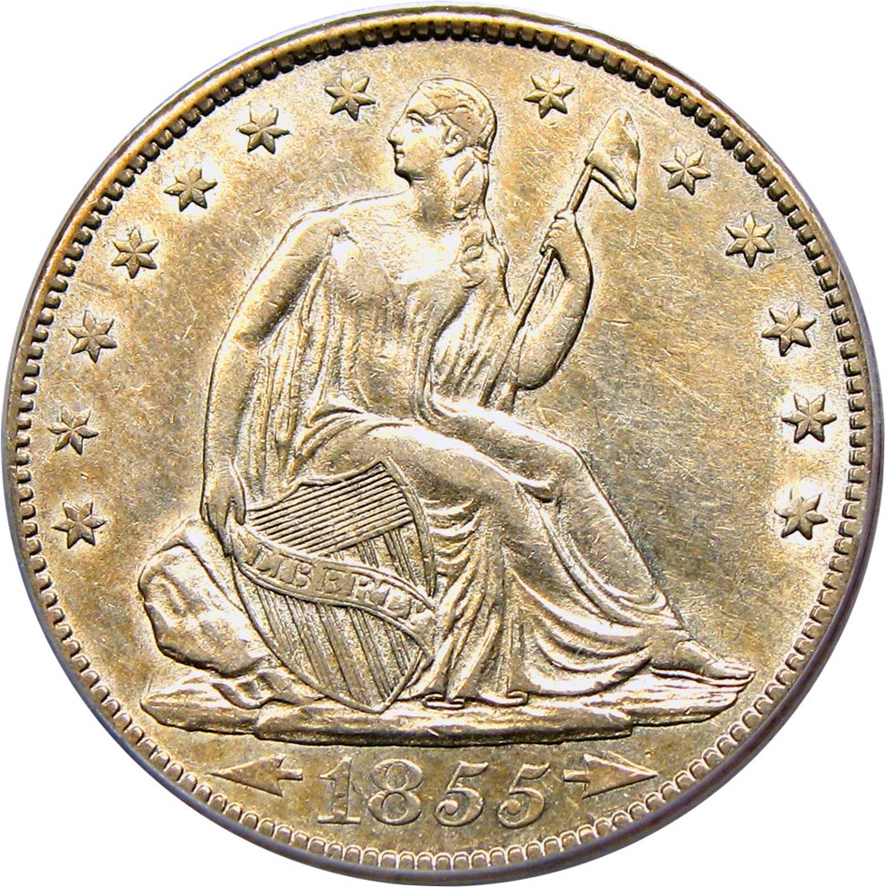 image for: 1855-S 50c PCGS AU53 (Arrows)