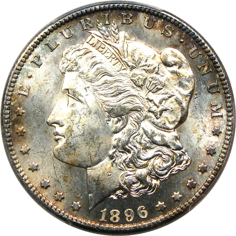 image for: 1896-S $1 PCGS MS63+ (VAM-5, S/S)