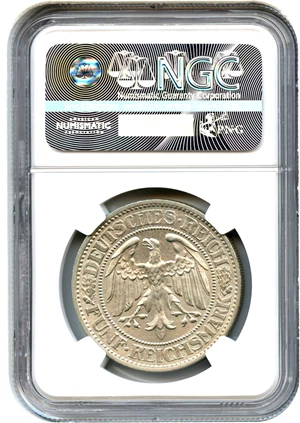 image for: Germany: 1932A Silver 5 Mark NGC MS63 (Oak Tree, KM-56)