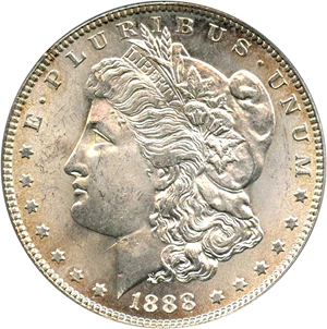 image for: 1888 $1 PCGS MS64 (VAM-12, Doubled Reverse)