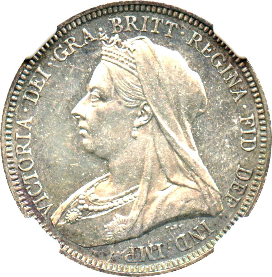 image for: Great Britain: 1893 1 Shilling NGC MS64