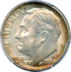 image for: 1960-D 10c PCGS MS66